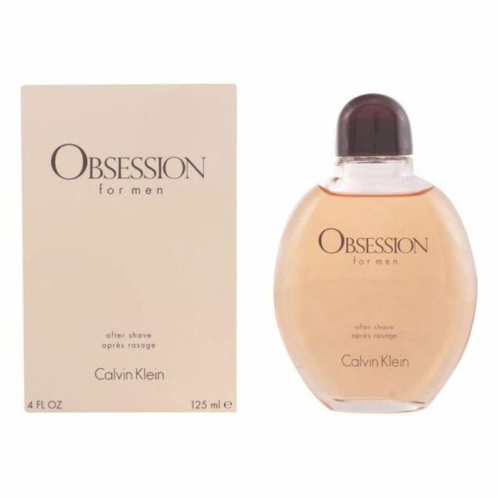 Calvin Klein Obsession For Men After-Shave Loción Oriental Amaderada 125 ml Calmante y Refrescante para Hombre, Todo Tipo de Pieles