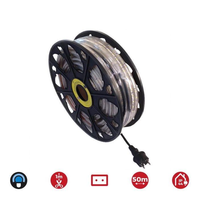 Tira de led 50m. 60 leds/m 4,2w/m azul ip44 edm 220-240v (uso interior-exterior) 1