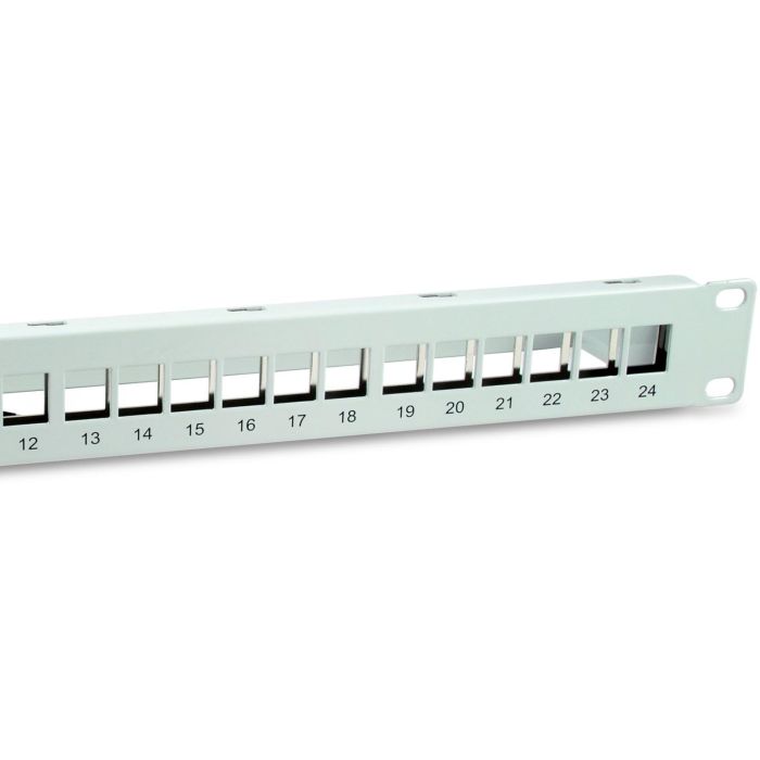 EQUIP Patch Panel 769326 24 Puertos Cat6A FTP Keystone Montaje Rack 1U Gris 3