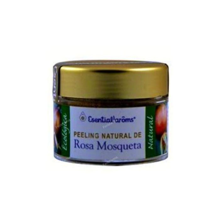 ESENTIAL AROMS Peeling Natural Rosa Mosqueta Exfoliante Facial 15g para Luminosidad Piel Deshidratada