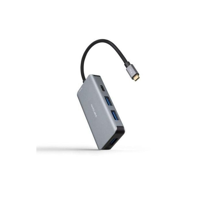 Nanocable 10.16.1005 Hub USB-C 3.2 Gen1 con 3 USB-A 3.0, 1 USB-C 3.2 Gen1 y 1 USB-C PD 100W Carga, Gris 15cm Nanocable 10.16.1005 Hub USB-C 3.2 Gen1 con 3 USB-A 3.0, 1 USB-C 3.2 Gen1 y 1 USB-C PD 100W Carga, Gris 15cm