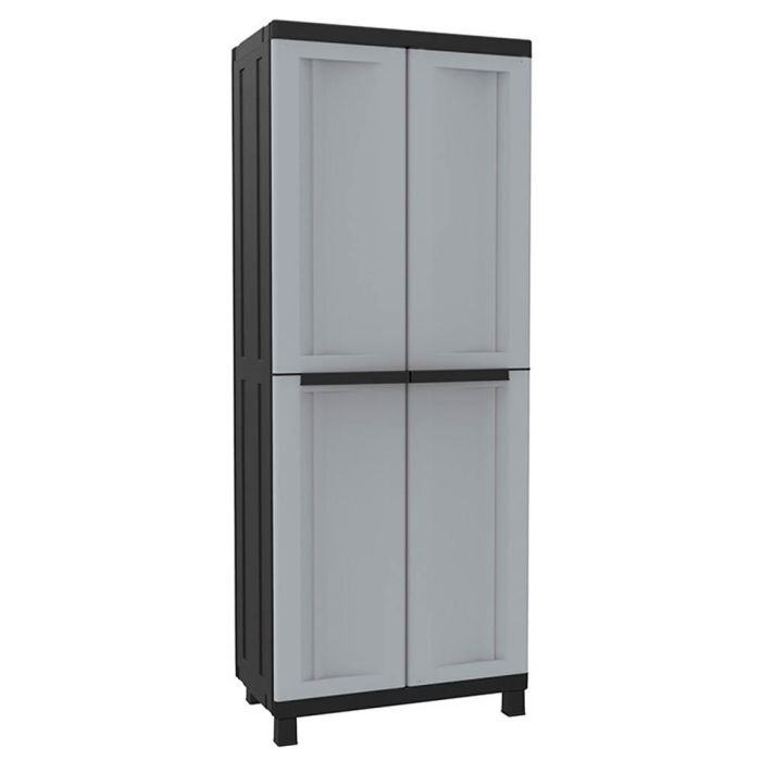 Terry Twistblack 2680 Armario de dos puertas, 3 baldas regulables, Gris/negro, Resina, 68 x 39 x 170 cm 0 Terry Twistblack 2680 Armario de dos puertas, 3 baldas regulables, Gris/negro, Resina, 68 x 39 x 170 cm 0