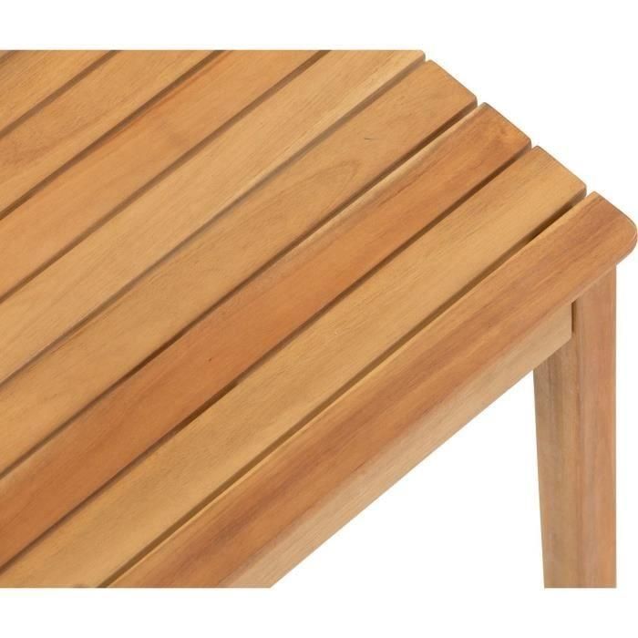 Juego de comida de jardín para niños - mesa cuadrada 65x65cm y 2 sillas - Madera - Para niños 3