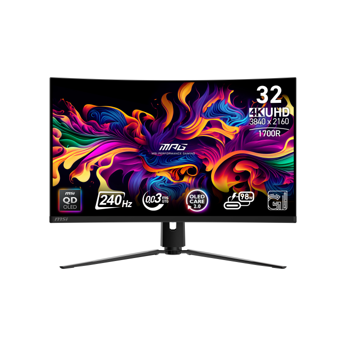 Msi Mpg 321Curx Qd-Oled Pantalla para Pc 80 Cm (31.5") 3840 X 2160 Pixeles 4K Ultra Hd Negro 0 Msi Mpg 321Curx Qd-Oled Pantalla para Pc 80 Cm (31.5") 3840 X 2160 Pixeles 4K Ultra Hd Negro 0