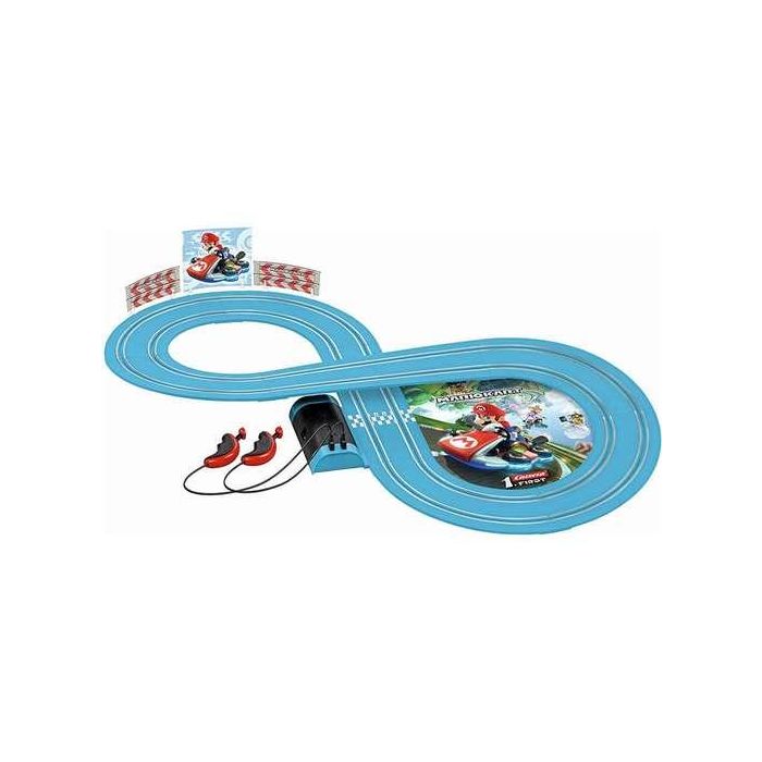 Carrera Pista de Carreras Nintendo Mario Kart con 2 Coches (Mario y Yoshi) 2,4 Metros