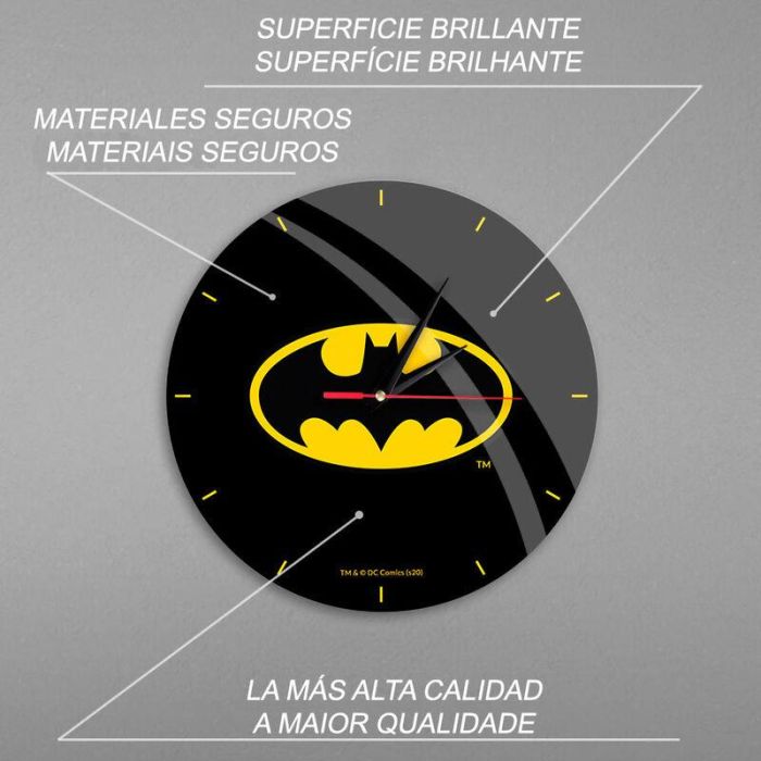 ERT GROUP Reloj de Pared Batman DC Comics 30.5cm con Mecanismo Silencioso y Esfera Brillante y Reflectante 2 ERT GROUP Reloj de Pared Batman DC Comics 30.5cm con Mecanismo Silencioso y Esfera Brillante y Reflectante 2