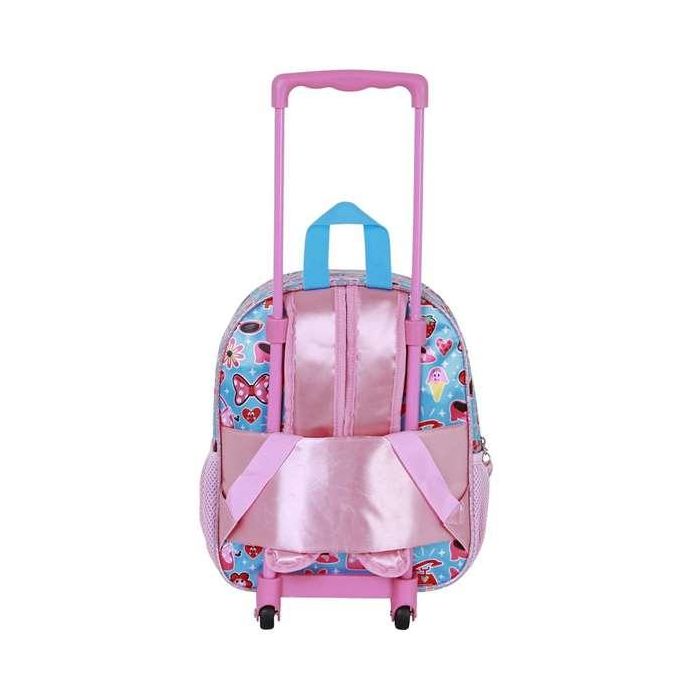 Mochila 3D con Ruedas Pequeña Happiness Disney Minnie Mouse Azul 2 Mochila 3D con Ruedas Pequeña Happiness Disney Minnie Mouse Azul 2