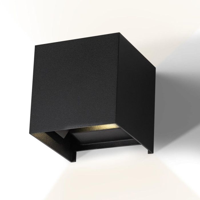 Aplique LED Exterior 2x5W 100Lm/W IP65 Negro 4000K [HO-APL06-IP65-B-W] 2