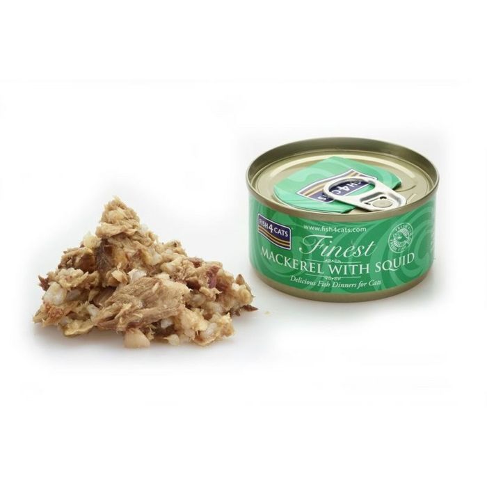 Comida para gato FISH4DOGS FISH4CATS Mackerel with squid Pescado 70 g 2 Comida para gato FISH4DOGS FISH4CATS Mackerel with squid Pescado 70 g 2