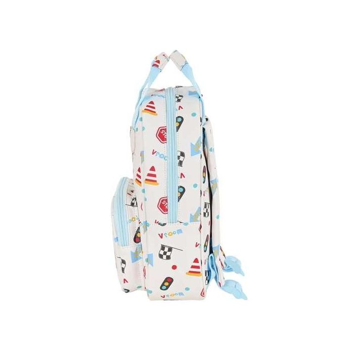 Mochila Escolar Safta My car Blanco Multicolor 20 x 28 x 8 cm 2 Mochila Escolar Safta My car Blanco Multicolor 20 x 28 x 8 cm 2