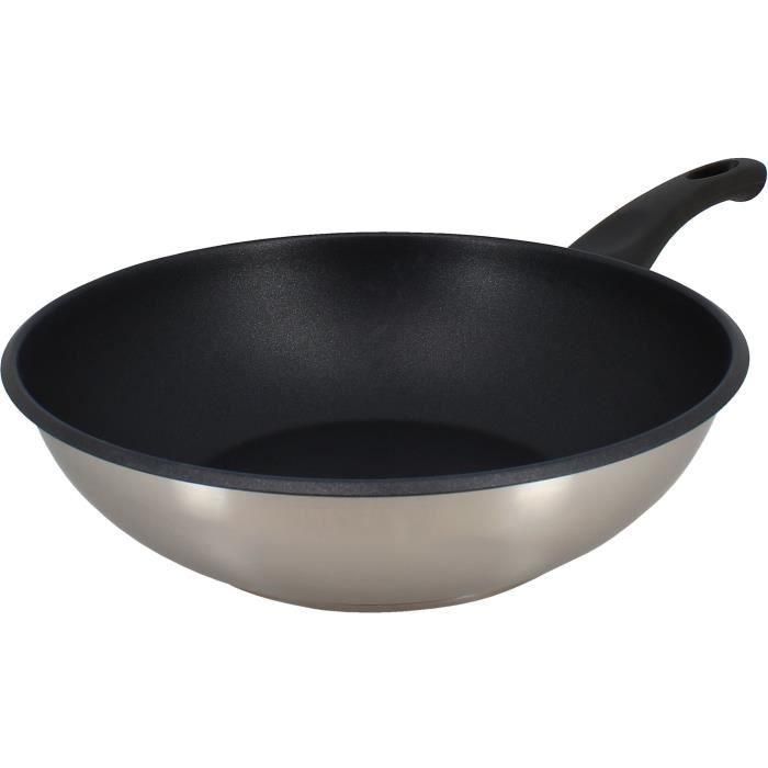 Wok - MENASTYL - 6020252 - Acero inoxidable - 28 cm - Apto para todo tipo de fuegos, incluida inducción 4 Wok - MENASTYL - 6020252 - Acero inoxidable - 28 cm - Apto para todo tipo de fuegos, incluida inducción 4