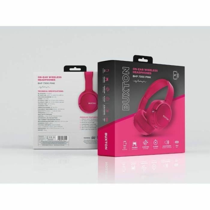 Buxton BUX8590669333271 Auriculares Inalámbricos Supraaurales BHP 7300 Rosa 1