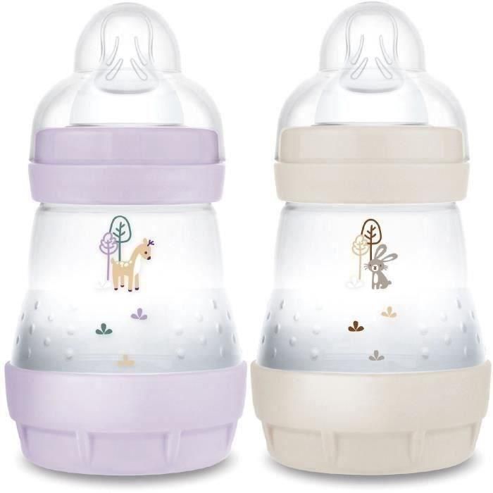 MAM MAM9001616836510 Set de 2 Biberones Easy Start Anticólico 160 ml Tetina Flujo 1 Lila y Arena MAM MAM9001616836510 Set de 2 Biberones Easy Start Anticólico 160 ml Tetina Flujo 1 Lila y Arena