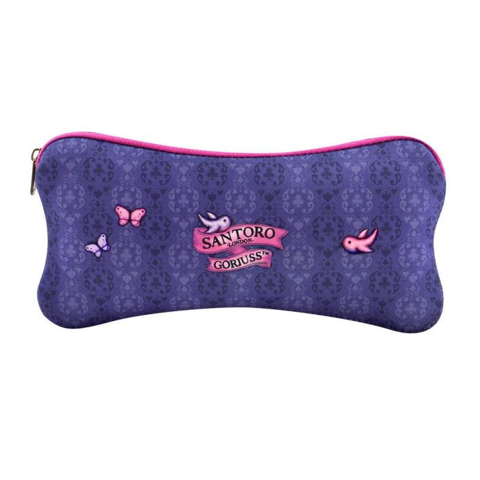 Estuche Escolar Gorjuss Cheshire cat Morado (22 x 11.3 x 1 cm) 1