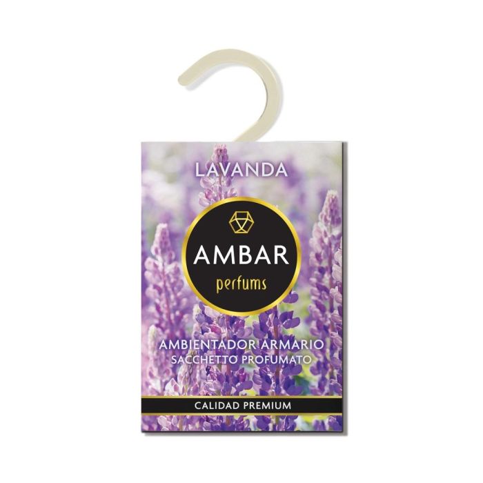 Ambar Ambientador Sobre Armario Perfume Agreste de Lavanda de Alta Calidad 0% Alcohol Larga Duración +45 días con Notas de Camomila