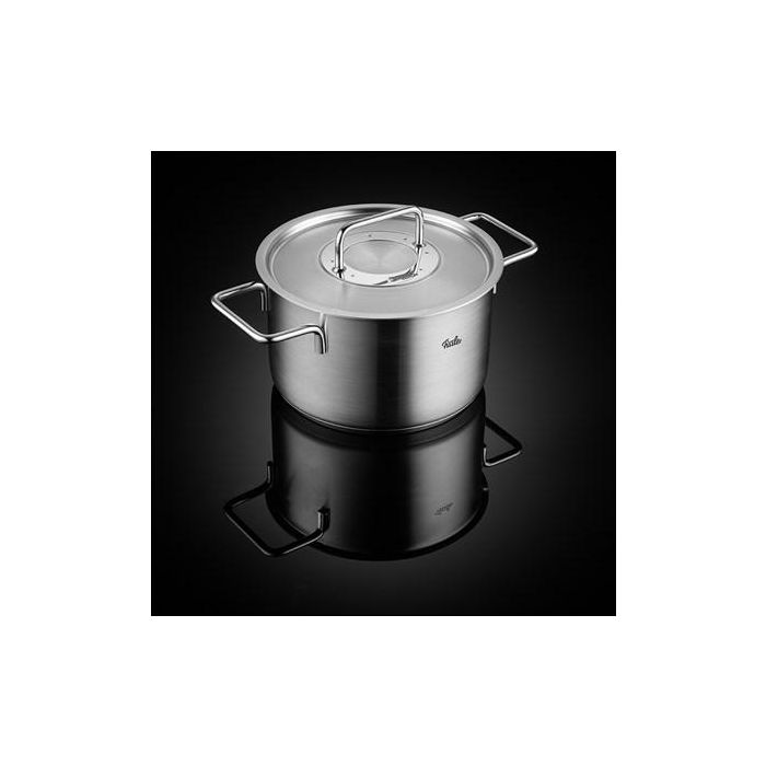 Fissler Pure Olla de Acero Inoxidable 24 cm con Tapa de Metal, Apto para Inducción, Gas, Eléctrico y Cerámica - Ref. 08611424000/0 4 Fissler Pure Olla de Acero Inoxidable 24 cm con Tapa de Metal, Apto para Inducción, Gas, Eléctrico y Cerámica - Ref. 08611424000/0 4