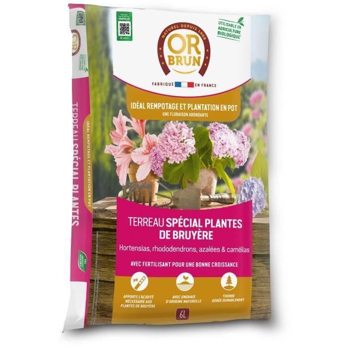 Tierra especial para macetas de brezo - OR BRUN - OBRTBRU6U - 6L - Mejor enraizamiento Tierra especial para macetas de brezo - OR BRUN - OBRTBRU6U - 6L - Mejor enraizamiento