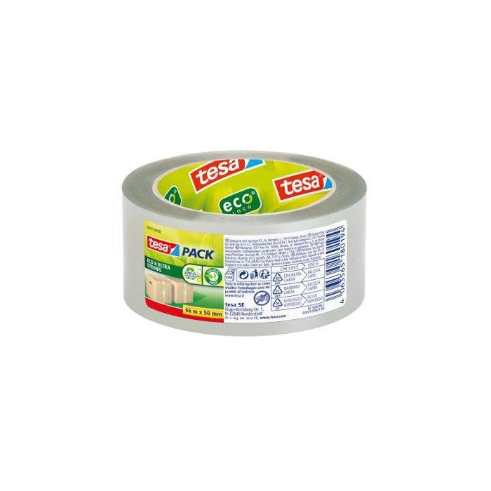 Cinta De Embalaje Tesa Pet Eco & Ultra Strong Rollo 66X50 Tesapack Transparente 6 unidades
