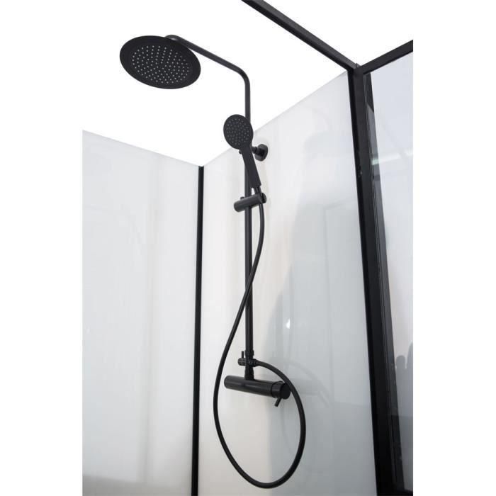 MAMPARA DE DUCHA 90X120X220 NEGRA ESTILO INDUSTRIAL 2 MAMPARA DE DUCHA 90X120X220 NEGRA ESTILO INDUSTRIAL 2