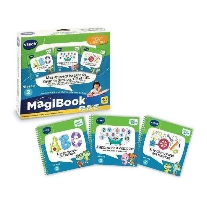 VTECH MagiBook - Pack Mi Aprendizaje Sección Grande, CP, CE1 - 3 Libros Educativos: Alfabeto, Ciencia, Contar (4-7 Años) 3 VTECH MagiBook - Pack Mi Aprendizaje Sección Grande, CP, CE1 - 3 Libros Educativos: Alfabeto, Ciencia, Contar (4-7 Años) 3