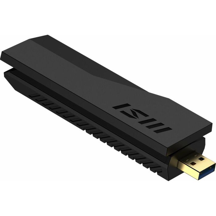 MSI Adaptador USB WiFi 7 GUBE65 BE6500, Doble Banda, Hasta 5760 Mbps, Compatible con Windows 11/10