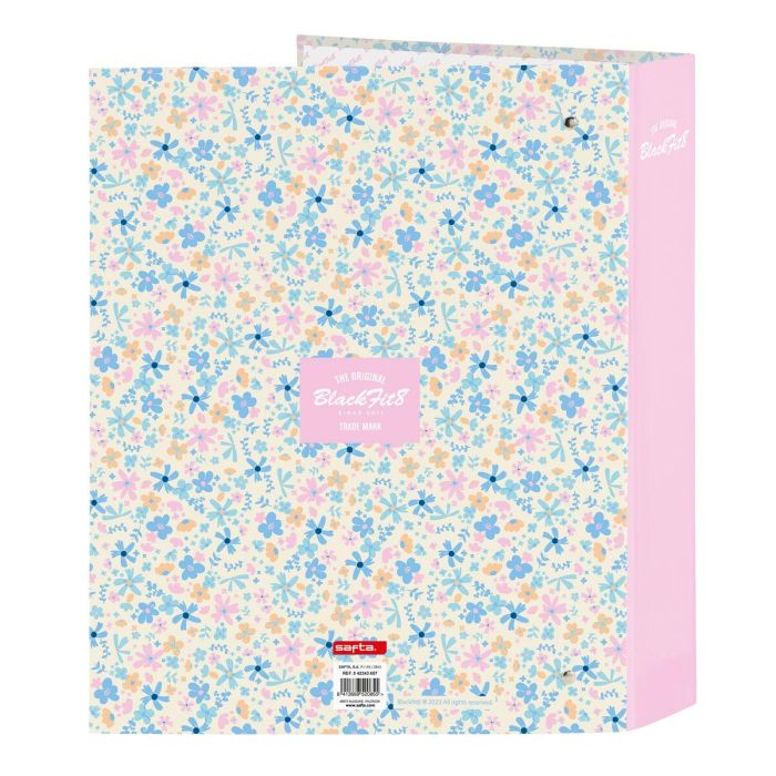 Carpeta de anillas BlackFit8 Blossom Multicolor A4 27 x 33 x 6 cm 1