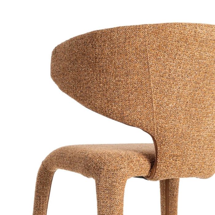 Silla Jaspeado Marrón Tejido Salón 58 X 60 X 81 cm