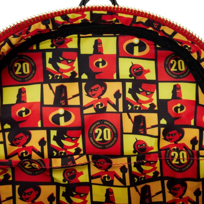 Mochila 20th Anniversary Los Increibles Disney Pixar Loungefly 30cm 4