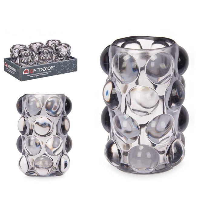 Portavelas Bola Grande Gris Giftdecor 8.4x12.5x8.4 cm Cristal (12 Unidades) Portavelas Bola Grande Gris Giftdecor 8.4x12.5x8.4 cm Cristal (12 Unidades)