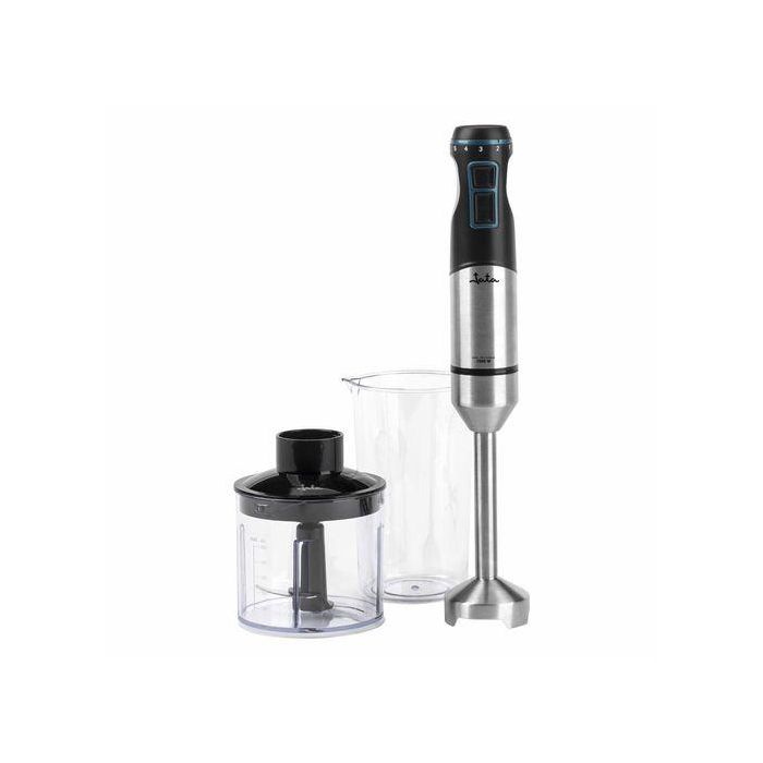 Jata Batidora de Mano JEBT1789, 1200W con 3 Accesorios y 4 Cuchillas, Velocidad Seleccionable