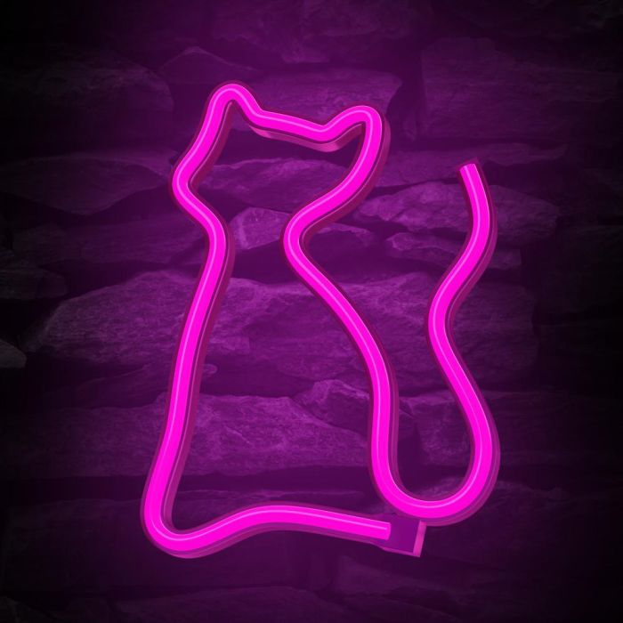 Forever Lámpara Neon LED Gato Rosa - Iluminación Decorativa, Tecnología LED, Sobremesa 8 Forever Lámpara Neon LED Gato Rosa - Iluminación Decorativa, Tecnología LED, Sobremesa 8