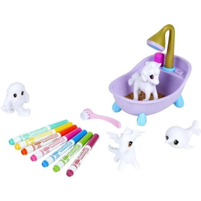 Crayola Washimals Peculiar Pets Sanctuary, Kit de Juego con 4 Animales Fantásticos para Colorear y Lavar, Edad 3+ 1 Crayola Washimals Peculiar Pets Sanctuary, Kit de Juego con 4 Animales Fantásticos para Colorear y Lavar, Edad 3+ 1