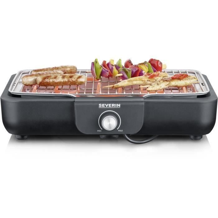 Barbacoa de mesa eléctrica - SEVERIN - PG8554 - Superficie de cocción 37 x 29 cm - Bandeja de agua reductora de olores y humos 3 Barbacoa de mesa eléctrica - SEVERIN - PG8554 - Superficie de cocción 37 x 29 cm - Bandeja de agua reductora de olores y humos 3