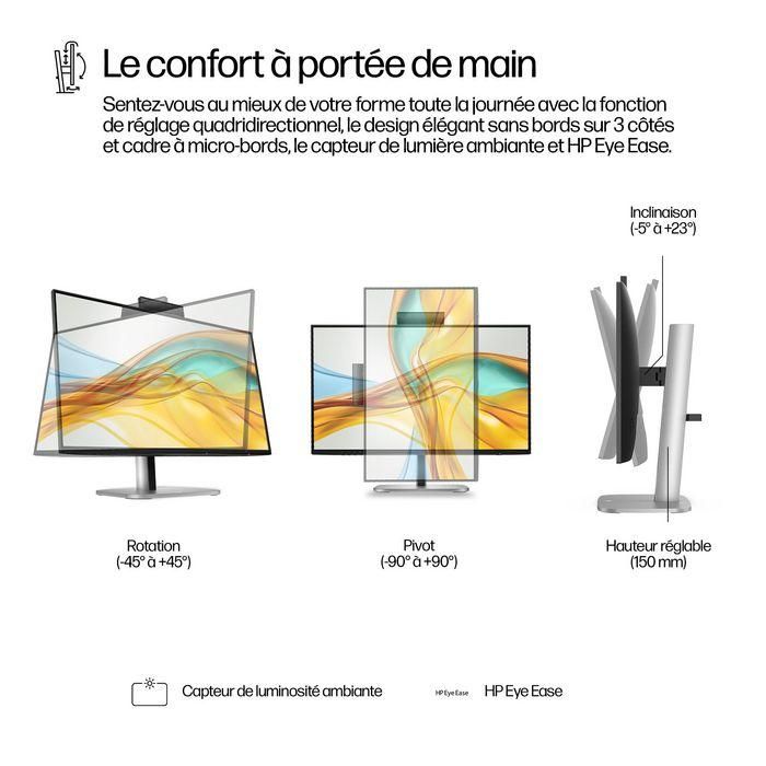 HP 524pm Monitor de Conferencia FHD USB-C de 23.8 Pulgadas con IA para Reuniones sin Interrupciones 6