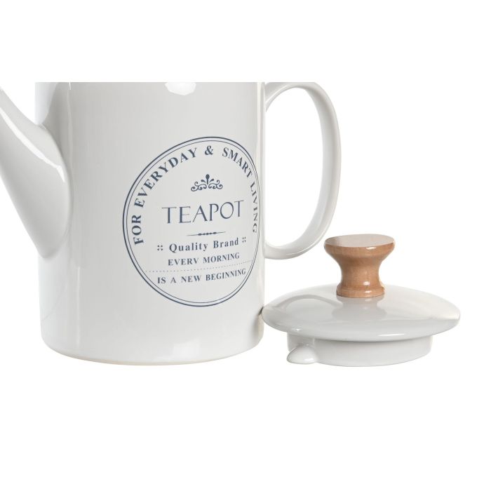 DKD Home Decor Tetera Gres Blanco 22.5 x 12 x 16.5 cm 1 DKD Home Decor Tetera Gres Blanco 22.5 x 12 x 16.5 cm 1