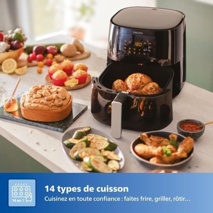 Philips HD9270/70 Airfryer XL Serie 3000, Freidora sin aceite con Tecnología Air Rapid, 1.2 kg, 7 programas preestablecidos, Negro 4 Philips HD9270/70 Airfryer XL Serie 3000, Freidora sin aceite con Tecnología Air Rapid, 1.2 kg, 7 programas preestablecidos, Negro 4