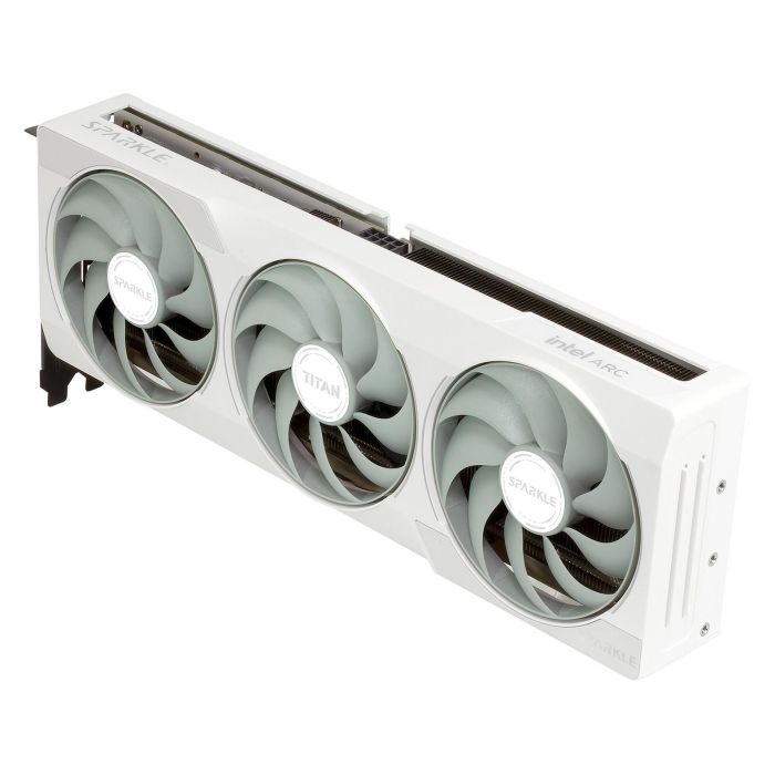 Sparkle B580 Intel Arc Titan Luna OC Tarjeta Gráfica 12GB GDDR6 3 Ventiladores Blanca 3