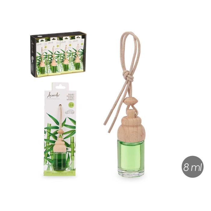 Ambientador de coche Bambú 8 ml Acorde - Verde, vidrio, 2.5x6x2.5 cm (24 Unidades) Ambientador de coche Bambú 8 ml Acorde - Verde, vidrio, 2.5x6x2.5 cm (24 Unidades)