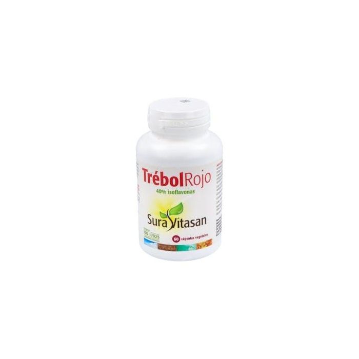 SURA VITASAN Trébol Rojo 40% Isoflavonas, Suplemento de Trifolium pratense para Bienestar Femenino, 60 Cápsulas