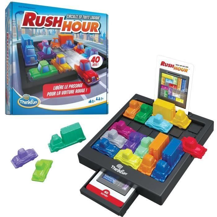 ThinkFun Rush Hou- Juego de lógica-Puzzle-Atasco-40 desafíos 4 jugadores nivel 1 o mayores de 8 años-Ravensburger-Mixto-6600 1 ThinkFun Rush Hou- Juego de lógica-Puzzle-Atasco-40 desafíos 4 jugadores nivel 1 o mayores de 8 años-Ravensburger-Mixto-6600 1