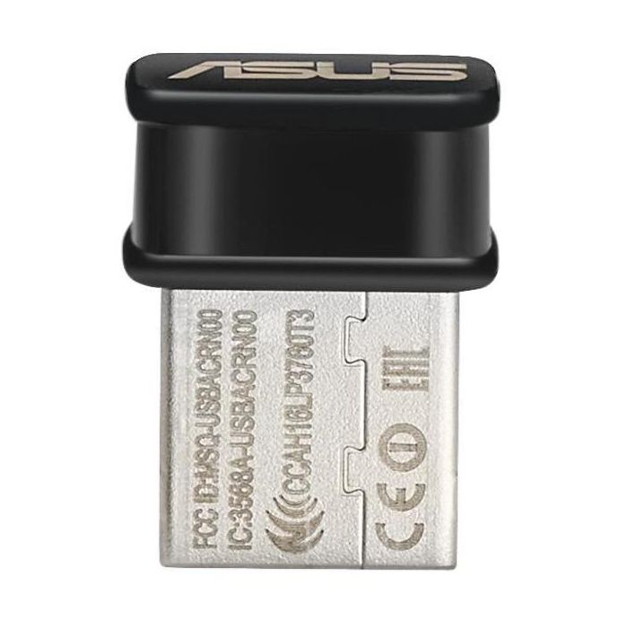 Asus 90IG03P0-BM0R10 Adaptador USB WiFi USB-AC53 Nano AC1200 Dual-Band 802.11ac MU-MIMO Ultra Pequeño para Gaming y Streaming 4