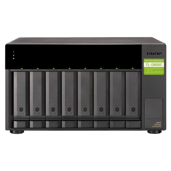 Qnap Servidor NAS TL-D800C 8 Bahías, Unidad de Disco Duro, SATA 6 Gb/s, USB 3.2 Gen 2 0 Qnap Servidor NAS TL-D800C 8 Bahías, Unidad de Disco Duro, SATA 6 Gb/s, USB 3.2 Gen 2 0