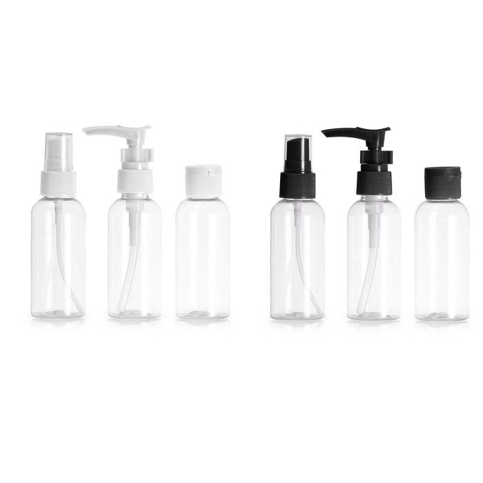 Arte Regal Set 3 Piezas Viaje Surtidos Color Blanco y Negro Plástico 100ml Cada Una 1