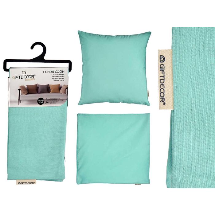 Funda Cojin Cremallera 60X60 Turquesa Giftdecor (24 Unidades) Funda Cojin Cremallera 60X60 Turquesa Giftdecor (24 Unidades)