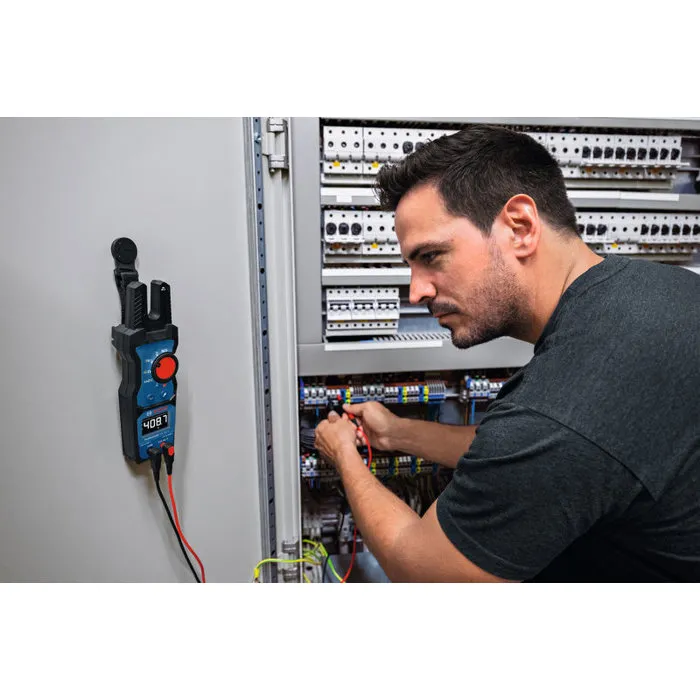 Bosch Professional Multímetro de Horquilla GFM 1000-15 1000V con Baterías, Sonda MS 90 Professional y Bolsillo