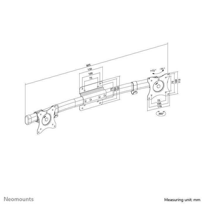Neomounts Single To Dual Monitor Mount Adapter 7 Neomounts Single To Dual Monitor Mount Adapter 7