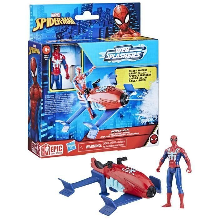 Box set Spider-Man Hydro-Jet, figura de 10 cm con vehículo, juguetes de superhéroes para niños a partir de 4 años 5 Box set Spider-Man Hydro-Jet, figura de 10 cm con vehículo, juguetes de superhéroes para niños a partir de 4 años 5