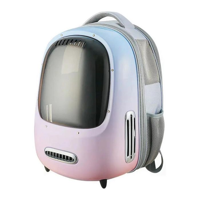 Petkit Breezy2 Katzenrucksack Transporttasche - Transportín Rígido de Mochila con Ventilador para Gatos y Mascotas Pequeñas, Carga Frontal, Rosa Degradado 2