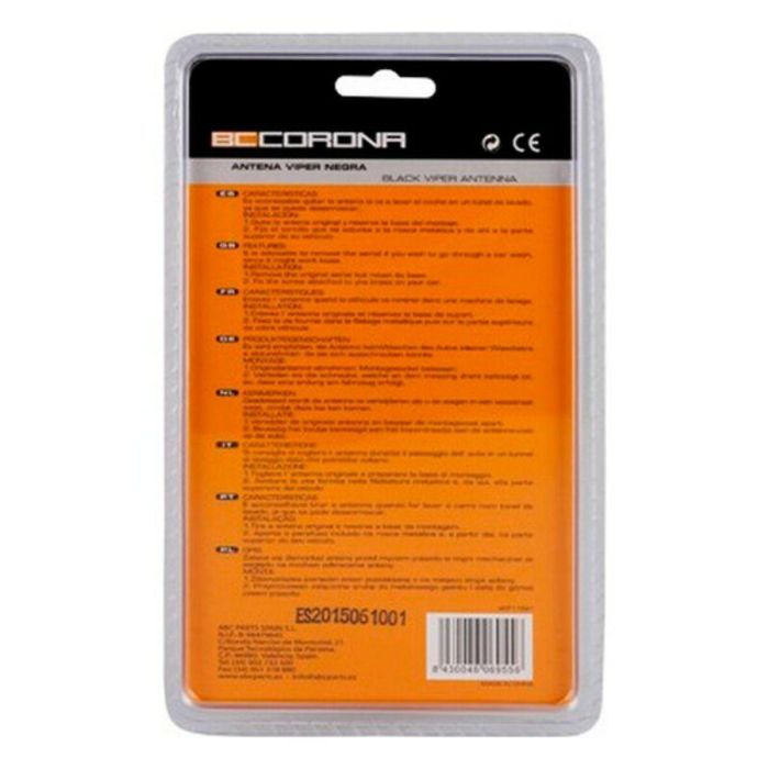 Viper Antena Universal Negra BC CS10 ANT11521 para Vehículos con Rosca (Excepto Ford) - Recepción AM/FM y Fácil Instalación en Base Original 2 Viper Antena Universal Negra BC CS10 ANT11521 para Vehículos con Rosca (Excepto Ford) - Recepción AM/FM y Fácil Instalación en Base Original 2