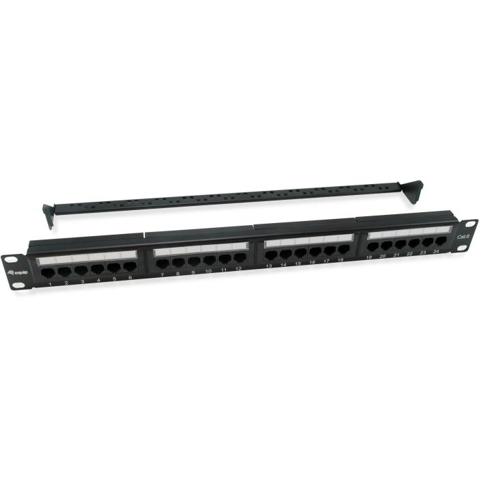 EQUIP 135426 Patchpanel 24x RJ45 Cat6 19" UTP 1U Negro